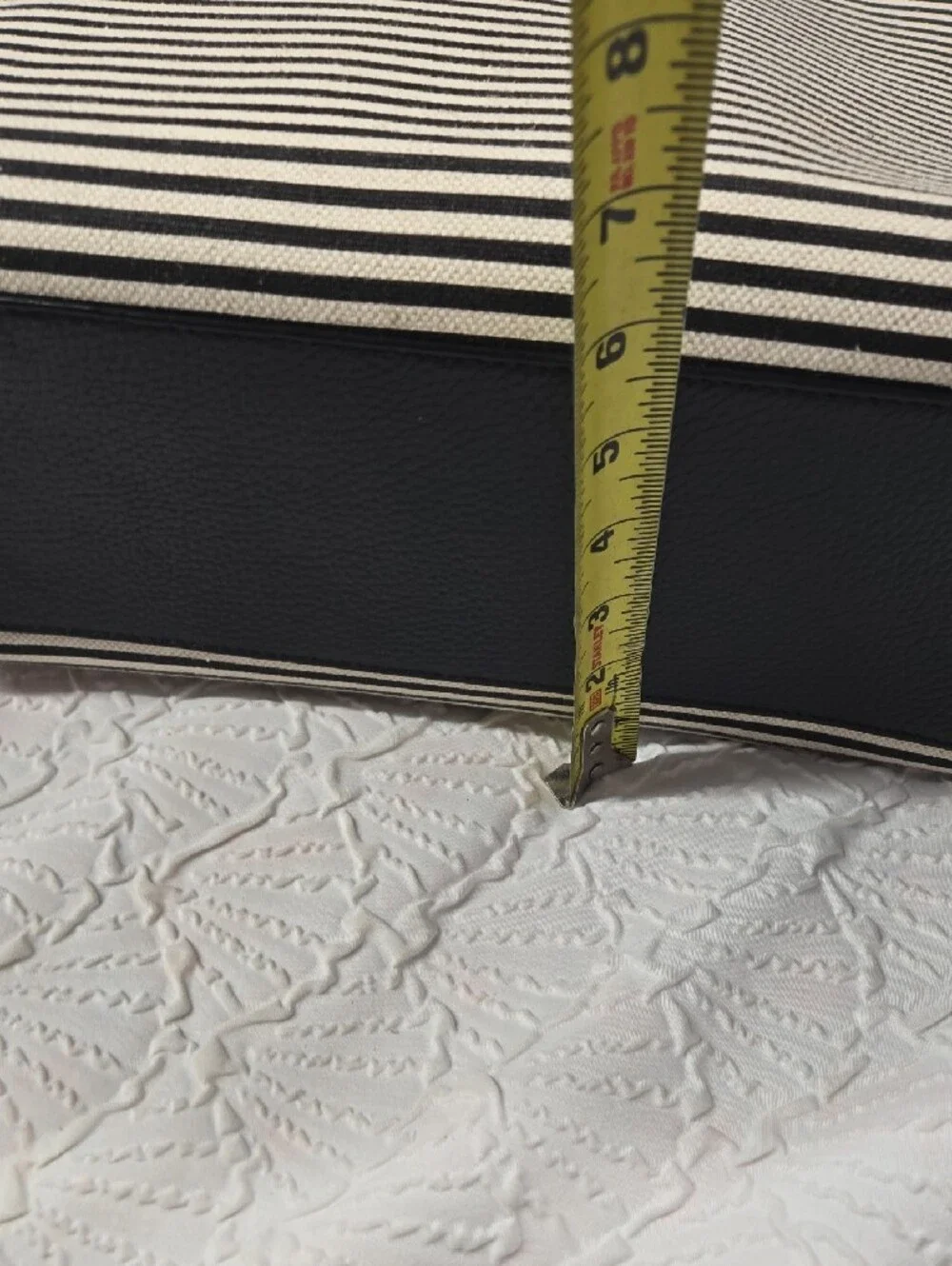 Kate Spade Houston Street Leo Striped Leather Satchel Tote